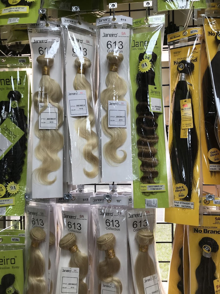 Beauty supply shelves